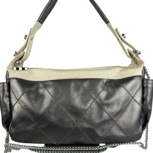 Chanel Biarritz Quilted Coated Canvas Shoulder Bag